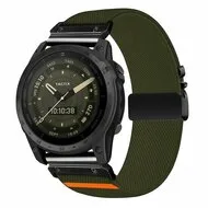 Nylon bandje met parachute sluiting - Donkergroen - Garmin Instinct 3 - 50mm van Watchbandjes-shop – productfoto