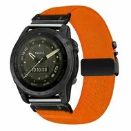 Nylon bandje met parachute sluiting - Oranje - Garmin Quatix 8 - 47mm van Watchbandjes-shop – productfoto
