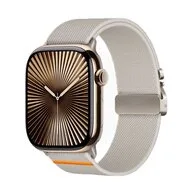 Nylon bandje met Parachute sluiting - Sterrenlicht - Geschikt voor Apple Watch 38mm / 40mm / 41mm / 42mm by Watchbandjes-shop – product photo