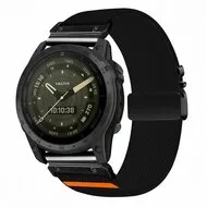 Nylon bandje met parachute sluiting - Zwart - Garmin Tactix 8 - 47mm by Watchbandjes-shop – product photo