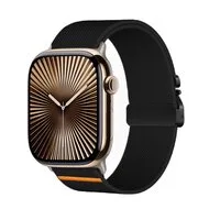 Nylon bandje met Parachute sluiting - Zwart - Geschikt voor Apple Watch 38mm / 40mm / 41mm / 42mm by Watchbandjes-shop – product photo