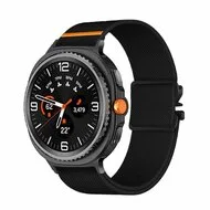 Nylon bandje met Parachute sluiting - Zwart - Samsung Galaxy Watch 8 Classic - 46mm van Watchbandjes-shop – productfoto