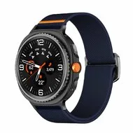 Nylon Loop bandje - Donkerblauw - Samsung Galaxy Watch 8 Classic - 46mm van Watchbandjes-shop – productfoto