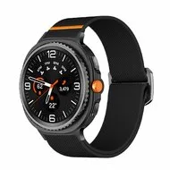 Nylon Loop bandje - Zwart - Samsung Galaxy Watch 8 Classic - 46mm van Watchbandjes-shop – productfoto
