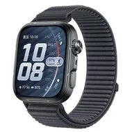 Nylon ribbelbandje - Donkergrijs - Huawei Watch Fit 5 / 4 / 3 van Watchbandjes-shop – productfoto