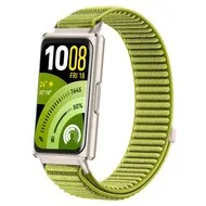 Nylon ribbelbandje - Groen - Huawei Band 11 / 11 pro by Watchbandjes-shop – product photo