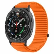 Nylon ribbelbandje - Oranje - Samsung Galaxy Watch 8 Classic - 46mm by Watchbandjes-shop – product photo