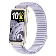 Nylon ribbelbandje - Pastel paars - Huawei Band 11 / 11 pro van Watchbandjes-shop – productfoto