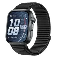 Nylon ribbelbandje - Zwart - Huawei Watch Fit 5 / 4 / 3 by Watchbandjes-shop – product photo