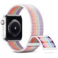 Nylon sport loop band - Multicolor - Extra sterke klittenbandsluiting - Geschikt voor Apple Watch 38mm / 40mm / 41mm / 42mm van Watchbandjes-shop – productfoto