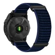 Nylon Sport Loop bandje - Donkerblauw - Garmin Quatix 8 - 51mm van Watchbandjes-shop – productfoto