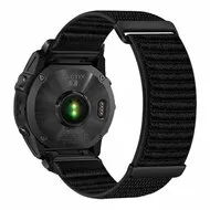 Nylon Sport Loop bandje - Zwart - Garmin Approach S60 & S62 / Instinct / Instinct 2 (Solar) van Watchbandjes-shop – productfoto