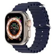 Ocean bandje - Navy - Geschikt voor Apple Watch 44mm / 45mm / 46mm / 49mm by Watchbandjes-shop – product photo