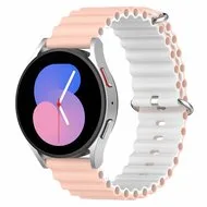 Ocean Style bandje - Lichtroze / wit - Samsung Galaxy Watch 3 - 41mm van Watchbandjes-shop – productfoto