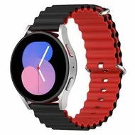 Ocean Style bandje - Zwart / rood - Samsung Galaxy Watch 3 - 41mm by Watchbandjes-shop – product photo