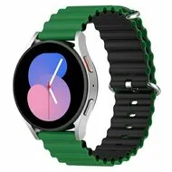 Ocean Style siliconen bandje - Groen / zwart - Huawei Watch 5 - 46mm by Watchbandjes-shop – product photo