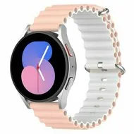 Ocean Style siliconen bandje - Lichtroze / wit - Huawei Watch 4 (pro) / 3 (pro) / Ultimate / Ultimate 2 by Watchbandjes-shop – product photo