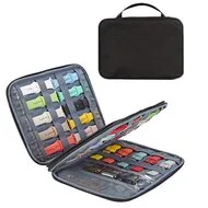 Organizer / opbergtas - Dubbele laag XL - Smartwatch bandjes & accessoires - Zwart van Watchbandjes-shop – productfoto