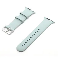 Rubberen sportbandje met gesp - Grijsblauw - Geschikt voor Apple Watch 44mm / 45mm / 46mm / 49mm by Watchbandjes-shop – product photo