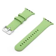 Rubberen sportbandje met gesp - Groen - Geschikt voor Apple Watch 38mm / 40mm / 41mm / 42mm by Watchbandjes-shop – product photo