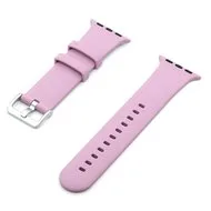 Rubberen sportbandje met gesp - Lichtpaars - Geschikt voor Apple Watch 38mm / 40mm / 41mm / 42mm by Watchbandjes-shop – product photo
