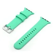 Rubberen sportbandje met gesp - Mintgroen - Geschikt voor Apple Watch 44mm / 45mm / 46mm / 49mm by Watchbandjes-shop – product photo