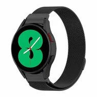 Samsung Galaxy Watch 4 - 40mm / 44mm - Milanese bandje (ronde connector) - Zwart by Watchbandjes-shop – product photo