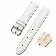 Samsung Galaxy Watch - 46mm - Crocodile leren bandje - Wit van Watchbandjes-shop – productfoto
