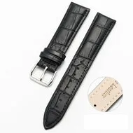 Samsung Galaxy Watch 6 Classic - 47mm & 43mm - Crocodile leren bandje - Zwart van Watchbandjes-shop – productfoto