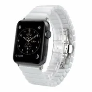 Schakelarmband Keramisch bandje - Wit - Geschikt voor Apple Watch 38mm / 40mm / 41mm / 42mm by Watchbandjes-shop – product photo