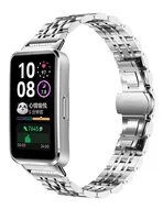 Schakelband van staal - Zilver - Huawei Band 11 / 11 pro by Watchbandjes-shop – product photo