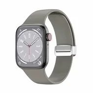 Siliconen bandje - Folding Buckle - Grijs - Geschikt voor Apple Watch 44mm / 45mm / 46mm / 49mm by Watchbandjes-shop – product photo
