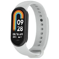 Siliconen bandje - Grijs - Xiaomi Smart Band 8 / 9 / 10 van Watchbandjes-shop – productfoto