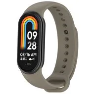 Siliconen bandje - Grijsbruin - Xiaomi Smart Band 8 / 9 / 10 by Watchbandjes-shop – product photo