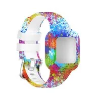 Siliconen bandje met print - Verfprint - Garmin Vivofit Junior 3 by Watchbandjes-shop – product photo