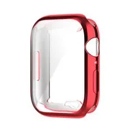 Siliconen case (volledig beschermd) 45mm - Rood - Geschikt voor Apple watch 45mm fra Watchbandjes-shop – produktbillede