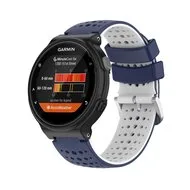 Siliconen Dot Pattern bandje - Donkerblauw + wit - Garmin Forerunner 220 / 230 / 235 / 620 / 630 / 735 by Watchbandjes-shop – product photo