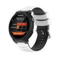 Siliconen Dot Pattern bandje - Wit + zwart - Garmin Approach S20 by Watchbandjes-shop – product photo
