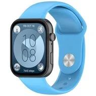 Siliconen sportband - Lichtblauw - Huawei Watch Fit 5 / 4 / 3 van Watchbandjes-shop – productfoto