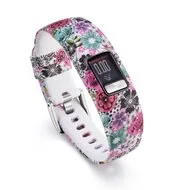 Siliconen sportbandje - Bloemenprint - Garmin Vivofit 4 by Watchbandjes-shop – product photo