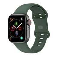 Siliconen sportbandje - Donkergroen - Maat: M/L - Geschikt voor Apple Watch 38mm / 40mm / 41mm / 42mm van Watchbandjes-shop – productfoto