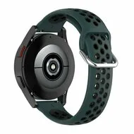Siliconen sportbandje met gesp - Donkergroen + zwart - Xiaomi Mi Watch / Xiaomi Watch 2 / Xiaomi Watch S1 / S2 / S3 / S4 (47mm) by Watchbandjes-shop – product photo