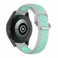 Siliconen sportbandje met gesp - Grijs + turquoise - Xiaomi Mi Watch / Xiaomi Watch 2 / Xiaomi Watch S1 / S2 / S3 / S4 (47mm) van Watchbandjes-shop – productfoto