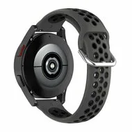 Siliconen sportbandje met gesp - Zwart - Garmin Vivoactive 6 / Vivoactive 5 / Vivoactive 3 van Watchbandjes-shop – productfoto