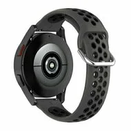 Siliconen sportbandje met gesp - Zwart - Huawei Watch 5 - 46mm van Watchbandjes-shop – productfoto