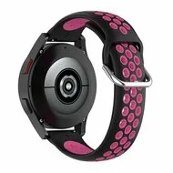 Siliconen sportbandje met gesp - Zwart + roze - Xiaomi Mi Watch / Xiaomi Watch 2 / Xiaomi Watch S1 / S2 / S3 / S4 (47mm) van Watchbandjes-shop – productfoto
