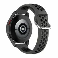 Siliconen sportbandje met gesp - Zwart - Samsung Galaxy Watch Active 2 by Watchbandjes-shop – product photo