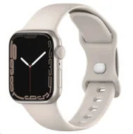 Siliconen sportbandje - Sterrenlicht / starlight - Maat: M/L - Geschikt voor Apple Watch 44mm / 45mm / 46mm / 49mm by Watchbandjes-shop – product photo