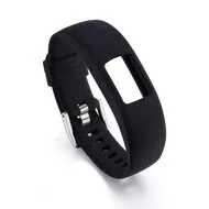 Siliconen sportbandje - Zwart - Garmin Vivofit 4 van Watchbandjes-shop – productfoto