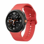Soft siliconen band - Maat: S/M - Rood - Samsung Galaxy Watch 9 - 40mm / 44mm van Watchbandjes-shop – productfoto
